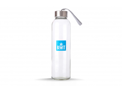 BEWIT Botella de vidrio 0,5 l con Logo