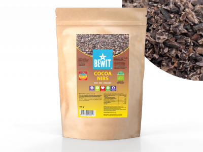 BEWIT Cacao boabe sfărâmate (nibs) BIO RAW