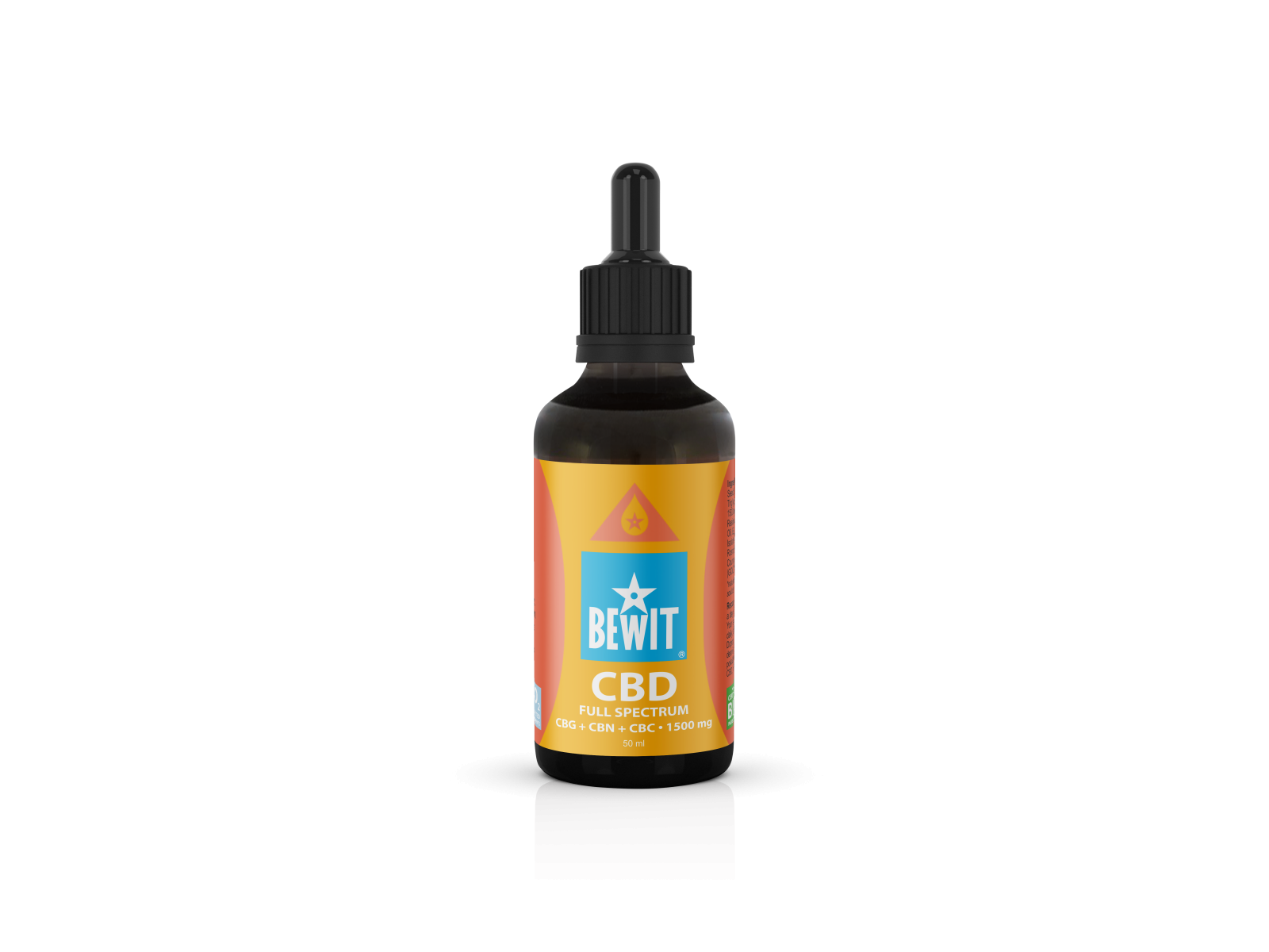 BEWIT CBD FULL SPECTRUM CBG + CBN + CBC (ULTIMATE BOOSTER) 1500 mg - IN ORGANIC HEMP OIL - 2