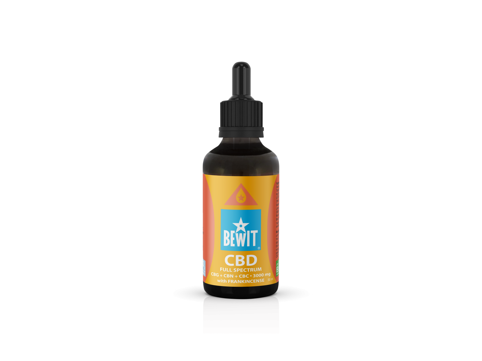 BEWIT CBD FULL SPECTRUM CBG + CBN + CBC (ULTIMATE BOOSTER) 3000 mg s kadidlovým esenciálním olejem - V BIO KONOPNÉM OLEJI - 2