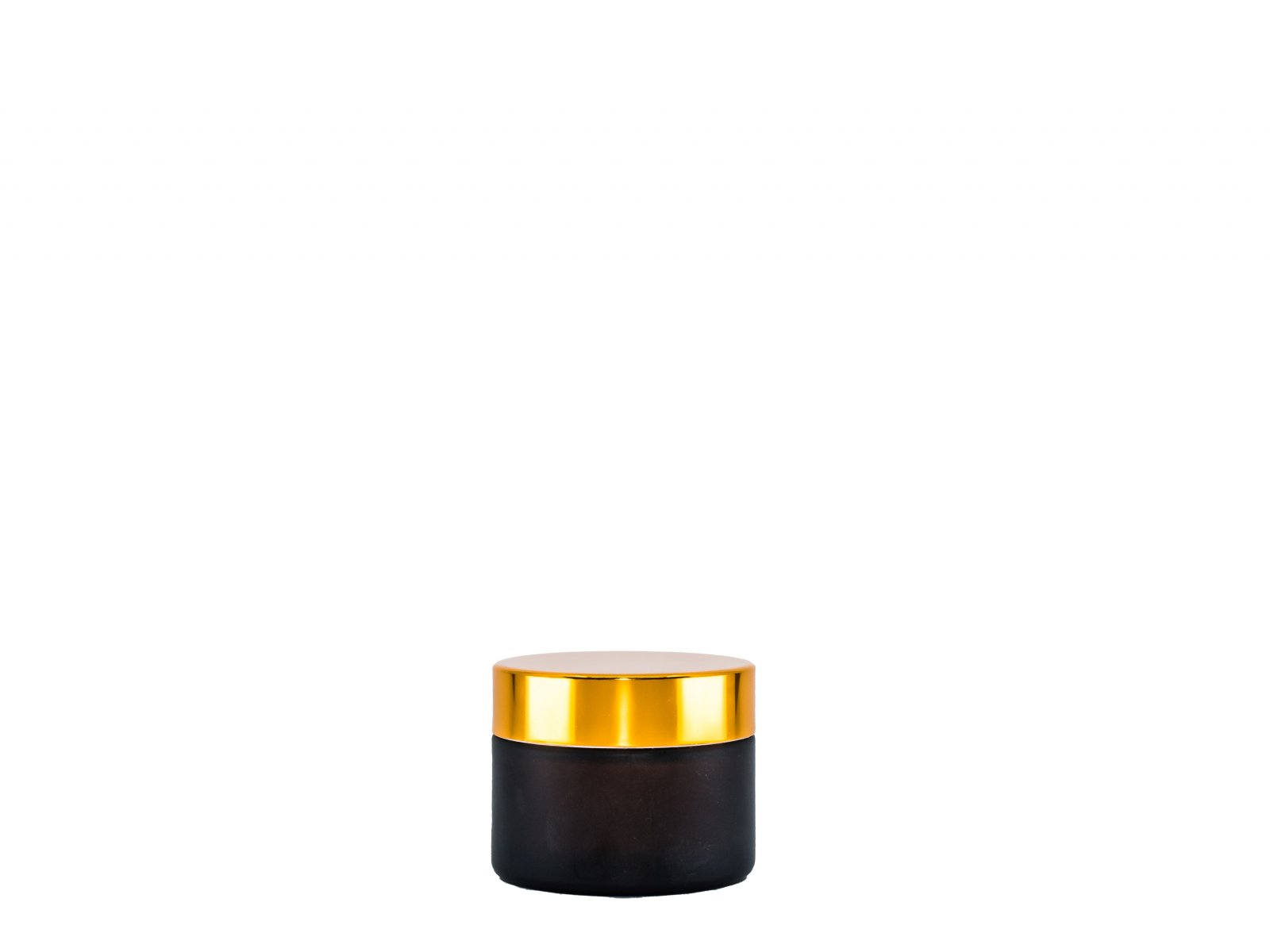 BEWIT Glass jar brown glass, 30 g, gold lid - 
