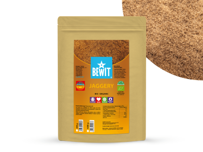 BEWIT Jus de canne séché biologique, non raffiné (Panela, Rapadura)