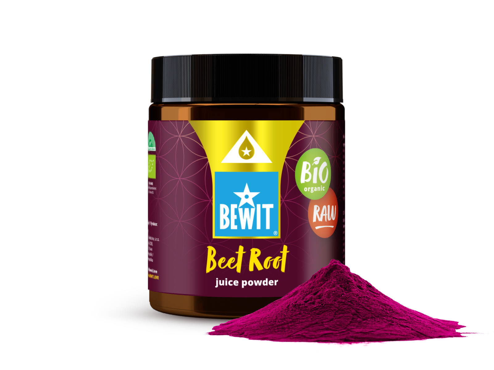 BEWIT Organic beetroot RAW, juice powder - Food supplement