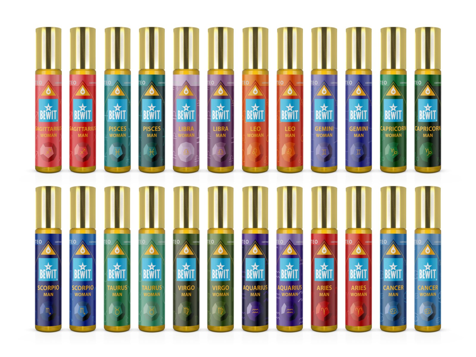 BEWIT® Zodiac Sign Set - 24 roll-on oil perfumes - 2
